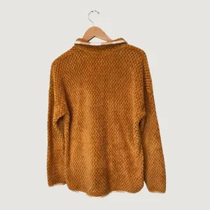 Simply Southern Mustard Yellow Popcorn Sherpa Fleece Snap Pullover Large thumbnail 3