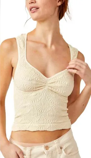 Free People Love letter Tank sweetheart sz M/L. Cream thumbnail 1