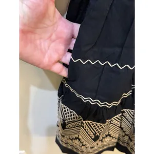 Polo Ralph Lauren Embroidered Peasant Midi Dress Black Size 2 Cotton Voile thumbnail 9