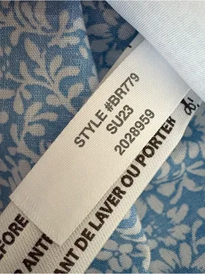 J Crew Factory Squareneck ruffle top puff sleeve blue cornflower white size S thumbnail 11
