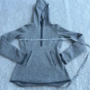 Lululemon Women Fleece & Thank You Pullover Heather Grey 4 Yoga Athleisure Luxe thumbnail 4