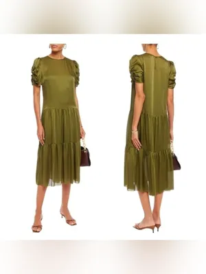 Cami NYC green Winona midi dress thumbnail 2