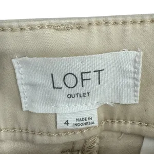 NWT LOFT Women’s 2023 Mid Rise Skinny Ankle Pants Light‎ Khaki Size 4 Preppy thumbnail 3