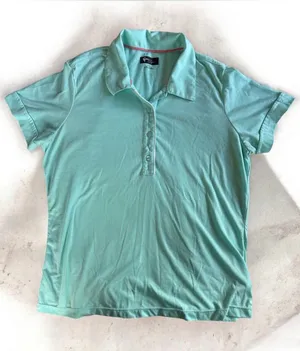 Gymshark Mint Green Short Sleeve Polo Shirt Size Large thumbnail 1