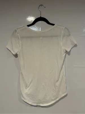 Women's Lululemon V-Neck Short Sleeve Top - White thumbnail 7