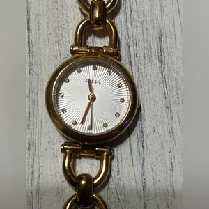 VTG Fossil watch rose gold tone size 6 1/2 thumbnail 2