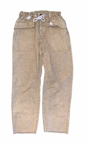 Free People Moxie Barrel Jeans Size XS 26 Waist Brown Ripstop Boho Drawstring thumbnail 1