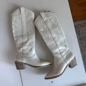 Dolce Vita White Cowgirl Boots thumbnail 1