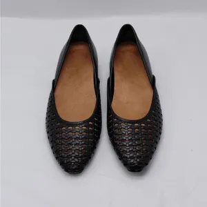 Vionic Womens Gracia Woven Leather Flats Size 6 Black Pointed Toe Comfort Shoes thumbnail 3