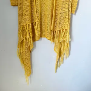 Boutique Yellow Knit Duster Cardigan Sweater thumbnail 4
