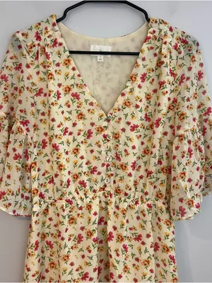 Lost + Wander Love in Bloom Floral Ruffle Mini Dress mini dress thumbnail 3