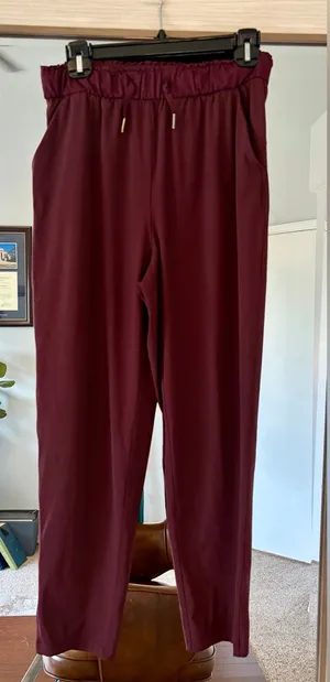 Lululemon Stretch High Rise 7/8 Length Pant 25" Red Merlot size 6 Active Wear S thumbnail 1
