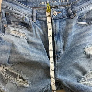 American Eagle Outfitters Distressed Blue Ankle Jeans thumbnail 4