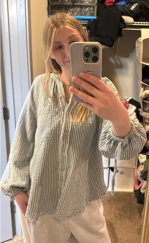 Aerie Button-Up Long Sleeve thumbnail 2