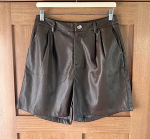 DISSH Faux Leather High Rise Shorts Chocolate Brown Women’s size AU 12 / US 8 thumbnail 1