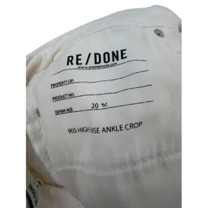RE/DONE 90s High Rise Cutoff Bermuda Denim Shorts White Size 28 thumbnail 7