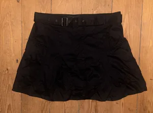 Desigual Black A-Line Skirt with Built-In Belt thumbnail 1