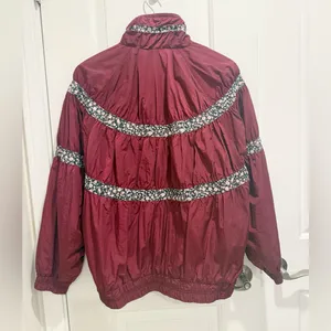 FREE PEOPLE WE THE FREE On My Mind Bomber Jacket size Small Winter Oversized‎ thumbnail 4