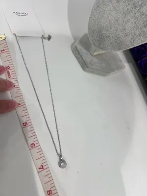 Super Flash Zircon Pendant Titanium Steel Necklace thumbnail 4