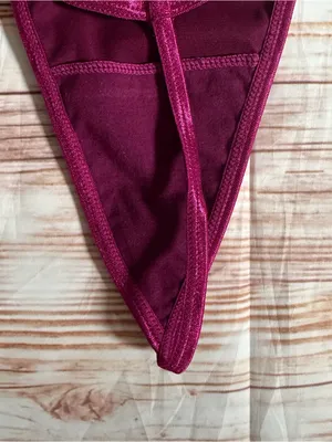 Dreamgirl Starstruck Purple Satin 3 Pc Bra Garter G String Set Sz XL thumbnail 11