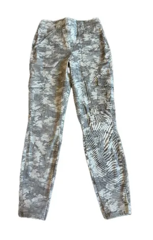 Spanx Green White Camo Cargo Pants Skinny Zip Fly Utility Tapered Large Women's thumbnail 1