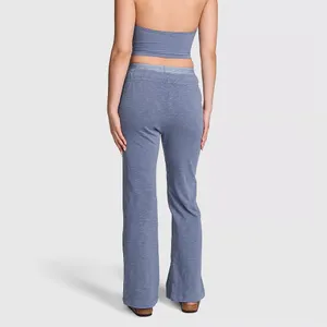 PINK New LIGHTWEIGHT LOUNGE FLARE PANTS‎ free thongs thumbnail 2