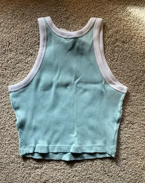Ribbed Cropped Ringer Tank Top thumbnail 3