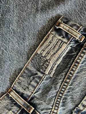 Revice Denim High Rise Straight Leg Mom Jeans Button Fly American Flag Size 27 thumbnail 6