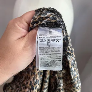 Old Navy Leopard Print Waist Defined Ruffle Trim Mini Dress Size‎ XL thumbnail 9