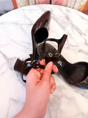 Carel Paris Soraya Vernis Patent Leather Heels Brown EU 37 GUC thumbnail 4