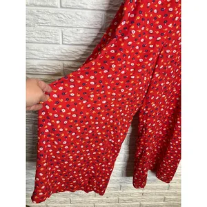 Madewell ruched wide leg jumpsuit in prairie posies women's 14 business casual‎ thumbnail 5