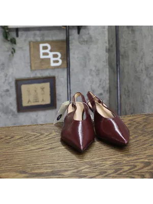 A New Day Womens Samantha Slingback Kitten Heels 94462861 Burgundy Red 6M thumbnail 3