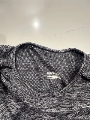 Gymshark vital seamless long sleeve shirt marled gray and black size large thumbnail 6
