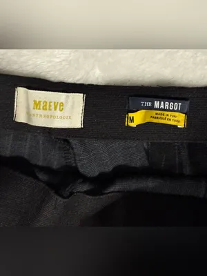 Maeve Anthropologie Margot Kick-Flare Cropped Pinstripe Pants Black thumbnail 8