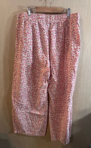 Women’s GAP Pink Floral Elastic-Waist Pajama Pants Size XL thumbnail 1