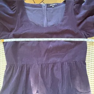 Madewell Corduroy‎ Mini navy Dress medium like new workwear holiday Christmas thumbnail 6