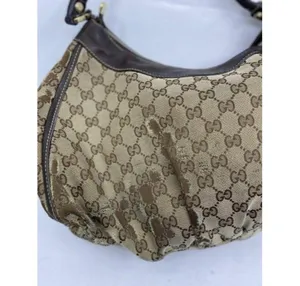 Gucci tote all over logo beige brown jacquard fabr thumbnail 7