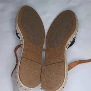 Bamboo black rattan espadrille boho casual chic sandals thumbnail 7