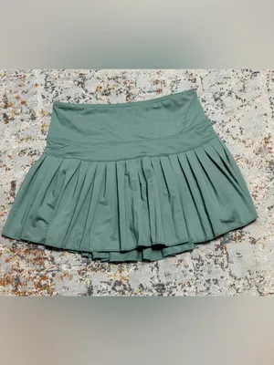 Gold Hinge Pleated Tennis Skirt skort sea green sage Small thumbnail 2