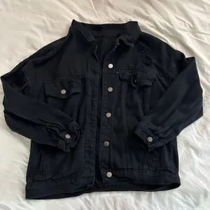 Princess Polly Black Distressed Denim Jacket thumbnail 1