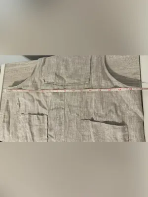Linen Fairytales 100% Linen Oatmeal Overalls Jumpsuit XS Lantern Leg Lagenlook thumbnail 9
