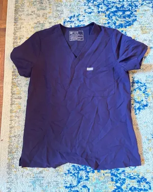 FIGS Catarina One-Pocket Scrub Top Eggplant  thumbnail 1
