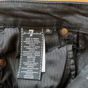 7 For All Mankind The High Waist Ankle Skinny Black Jeans, 26 thumbnail 9
