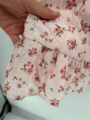 Altar’d State Pink Floral Mini Dress boho Flutter Sleeve Cottagecore large NWT thumbnail 5