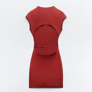 Zara FITTED KNIT DRESS WITH OPEN BACK thumbnail 2