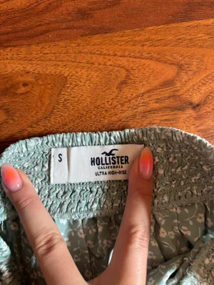 Hollister green and white floral skirt thumbnail 2
