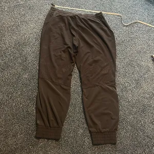 Athleta Black Joggers Pants XL elasticized waist and ankles pattern nwot thumbnail 7