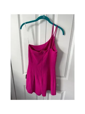 Lulus Fuchsia One-Shoulder Romper M thumbnail 2