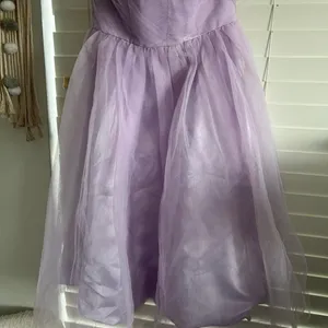Hell Bunny Tamara Vixen Lilac Tulle Corset Midi Dress Fairycore XS whimsi goth thumbnail 5