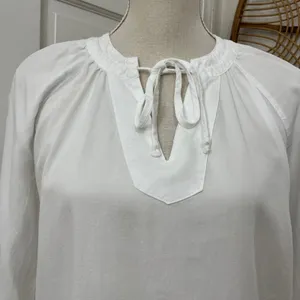 Anthropologie Cloth & Stone Becky Blouse‎ S White Boho Pirate Classic Capsule thumbnail 2